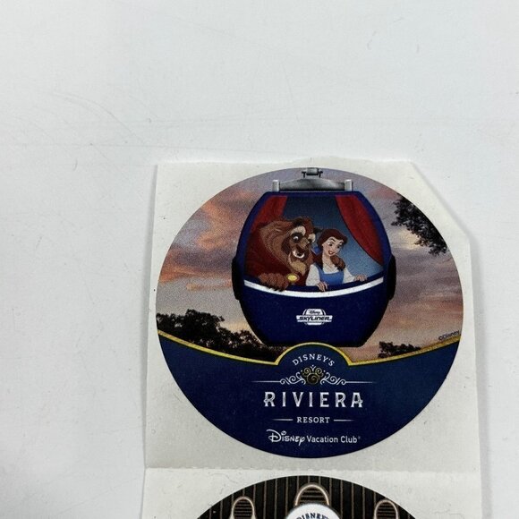Set of 4 Disney World Riviera DVC Round Circle Stickers - Picture 7 of 9